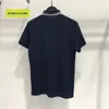 Men's Polos 2023 Summer Clothing Business Casual Jade Silk Navy Blue Simple Lapel Shirt