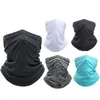 Sciarpe Protezione solare in seta Passamontagna Cappelli Bandana senza cuciture Ghetta per collo Tubo unisex Moto Copertura antipolvere Protezione solare CappuccioSciarpe Sc