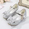 Flat Shoes 2023 Spring Girls Sandals Дети на высоких каблуках