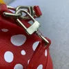 Embossed Letter Bucket Bags Red Dot Cross Body Shoulder Bag Zipper Closure Pocket Top Handle Handbags Old Flowers Letters Internal Multi Compartment Totes