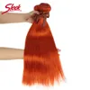 Hair Bulks Sleek Brazilian Straight Orange Menschliches blondes Ingwer und rote Farbe Bundles Erweiterung für schwarze Frauen 230508