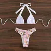 Print bikini set verbat badkleding dames zwempak Braziliaanse bikini's 2023 badpak driehoek strandkleding high cut biquini