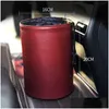 Car Cleaning Tools Storage Busket Interior Rubbish Container Waterproof Garbage Can Bin Folding Trash Drop Delivery Mobiles Motorcycl Dhtue