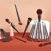メイクアップツールJessup Makeup Brush Set 3-21 Advanced Synthetic Large Powder Basic Concealer Eyhados Eyeliner Sponge Wood T271 230506