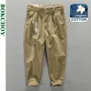 سراويل الرجال للرجال الخريف الشتاء للرجال القطن الزر غير الرسمي Big Pocket Velvet Cargo Pants كبيرة الحجم 4XL AZ301 AZ338 230508