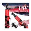 Power Tool Ställer in 12V/18V Påverkan Skiftnyckel Kordlös laddningsbar elektrisk 3/8 tum Rätt vinkel Ratchet Wrenches Driver H220510 Drop Deliv Dhow4