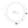 Anhänger Halsketten Mode Blume Halskette Zierliche Kristall Perlen Choker Verstellbare Kette Geburtstagsgeschenk Acryl C63F