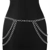 Belly Chains Multilayer Metal Women's midje kedjebälte mode Sexig kropp smycken kvinnliga trendiga klädtillbehör Z0508