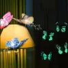 2021 nouvelle simulation papillon lumineux 3D sticker mural décoration de festival à la maison brillent dans le noir aimant papillons autocollants 6-12 cm