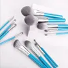 Makeup Tools 13 piecesset of blue makeup brushes full set of large powder powder blusher styling eye shadow makeup kit stain fluorescent eye shadow lipstick 230506