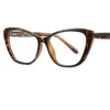 Leesbril vrouwelijke optische bijziendheid vintage merkontwerp helder kat oogblauw licht blokkeren dames bril diploma 0 tot -6.0 230508
