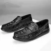 Fashion Crocodile Grain Style Soft Moccasins Men Loafers High Quality Leather Shoes Men Flats Casual Driving Shoes