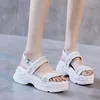 Sandaler High Heeled Sandals Female Summer Women Thick Bottom Shoes Wedge With Open Toe Platform Summer Women's Sandals 230508