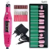 Nail Manicure Set Professional Nail Drill Machine Electric Manicure Milling Cutter Set Nail Files Drill Bits Gel Polish Remover Tools TRHBS-011P-1 230508