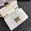 Evening Bags Authentic Real Crocodile Skin Women's Small Flap Bag Genuine Alligator Leather Lady White Purse Female Single Cross