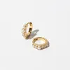 Boucles d'oreilles créoles 925 argent Sterling aiguille or 13mm perle ronde Huggies pour femmes luxe Piercing 2023 bijoux de mode