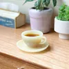 Coffee Tea Tools 1 6 doll home coffee cup mini model furniture a ccessories glass texture tea cup saucer/coffee cup eight pieces set P230508