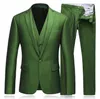 Ternos masculinos masculino Tuxedo 3 set slim fit Brand blazer de vestido azul real para homens Ukraine Groom Vestido de noiva (gravata do colete de calças blazer)