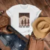 Damen T-Shirt hahayule Cowboy Take Me Away Damen Western Vintage T-Shirt Sommer Cowgirl Country Musik Lustige T-Shirts Retro Boho Tops T-Shirts 230508