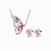 Necklace Earrings Set Trendy Heart Butterfly Kids XMAS Jewelry Women Girls Ring Bracelet & Gift