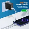 Chargeurs PD 65W 48W 12W, charge rapide ultra rapide, adaptateurs d'alimentation A + C USB C pour IPhone 12 13 14 15, Samsung Htc lg, téléphone android