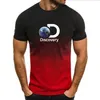 Мужская футболка летняя коллекция сплошной цветовой градиент мужская футболка с короткими рукавами летняя спортивная мода 3D-припечатки