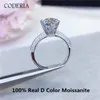 Solitaire Ring 1CT 3CT 5CT Hoge kwaliteit geslepen D-kleur Hoge duidelijkheid Diamond Birthday Party Ring voor vrouwen Luxe 18K gouden sieraden cadeau 230508