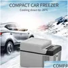 ثلاجة السيارة 12L MINI Zer Cooler Cooler ضاغط الثلاجة السريعة بالتبريد المنزلي المنزلي Icebox 12/24V تسليم الهواتف المحمولة DHD2L