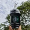 8-Zoll-Glasbongs Starbucks Cup-Form Shisha-Wasserpfeifen Dab Rigs und Ölbrenner Glasbongs Shisha Thick Water Bong Raucherzubehör