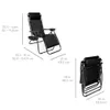 Beste keuzeproducten Set van 2 Zero Gravity Lounge Chairs Recliners voor patio, pool W Cup Holder Tray - Black