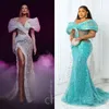 2023 mai ASO Ebi Luxurious Sirène Prom Dress Dreed Lace Lace Night Form Formal Deuxième réception Robes de fiançailles d'anniversaire Robe de Soiree ZJ194