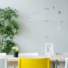 Horloges murales 3D lumineux créatif mécanique silencieux bricolage acrylique autocollants salon décor à la maison horloge