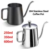 Kaffekrukor lägger till önskelistan 250 ml/350 ml/600 ml DRIP Kettle Rostfritt stål Tepanna Lång smal pip Givesvall Häll över kaffekanna med/utan lock P230508