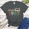 Damen T-Shirt Vintage Made 1987 Limited Edition Tape Case Lustiges Frauen T-Shirt 36. 36 Jahre alt Geburtstag Mode T-Shirt Ehefrau Mutter Geschenk 230508