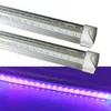 UV LED Blacklight Bar AC 85V-265V 1ft 2ft 3ft 4ft 5ft 6ft 8ft T8 Integrated Bulb Glow in The Dark Party Supplies for Fluorescent Poster and Party Christmas usastar