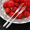 Silver Stainless Steel Fruit Forks Small Two-tooth Salad Dessert Cake Fork Flatware Fruits Ice Cream Forks Metal Vegetables Prod SN4150