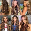 Hair Bulks Highlight Bundles Malaysian Straight Human Ombre Brown 3 Extensions 230508