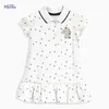 Vestidos de menina Little Maven 2023 meninas meninas adoráveis ​​de verão casual crianças unicórnios brancos vestidos de algodão macio para crianças 230508