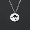 Chains 10pcs Round Hollow Kangaroo Necklace Men And Women Jewelry Gift