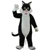 Factory sale Adult size Super Cute Black & White Cat Mascot Costume Fancy costume anime Custom fancy costume Halloween Christmas Birthday Dress