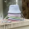 모자 Seersucker Fisherman Caps 어린이 클래식 디자이너 간단한 스트라이프 Sunbonnet Children Fashion Beach Sun Protection Bucket Hat Domil