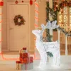 Decorative Flowers Deer Christmas Decoration Glowing Props Holiday Iron Wrought Beautiful Ornament Bulk