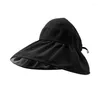 女性のための広い縁取りhats hats anti-uv Summer UPF50 Sun Virsor Beach Large Protection Caps