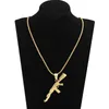 Pendentif Colliers Boutique De Mode Bijoux Cool Automatique Fusil Collier Hip Hop Style Femmes Hommes Punk Chaînes