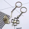 Original Lucky Four Leaves Clover Porte-clés Nouveau Mode Sac Boucle Pendentif Feuille Porte-clés Pour Voiture Porte-clés Porte-clés Femmes Bijoux Hommes Cadeau