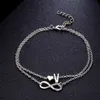 Chaînes de ventre mode couleur argent en couches coeur AZ lettre bracelets de cheville pied bijoux chaîne femmes sur pied cheville été Bohomia plage Couple cadeau Z0508