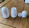 300pcs 30ml Plastic Roll On Bottles White Empty Roller Bottle 30cc Rol-on Ball Bottle Deodorant Perfume Lotion Light Container Personal Care