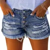 Active Shorts Womens Fashion Distressed Tassel Denim With Straight Breasted Jeans Women Casual Mid Thigh Drawstring