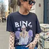 Vrouwen T-shirt P O Grafische Vrouwen 2023 Zomer Kleding Mode Korte Mouw T-shirt Vrouwelijke Casual Tees Tops streetwear 230508