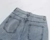 Herrenjeans High Street Jeans für Herren Plus Size Hosen Lochstickerei Baggy Lässige Denimhose Unisex Ausgefranste Distressed Patchwork Cargohose T230508